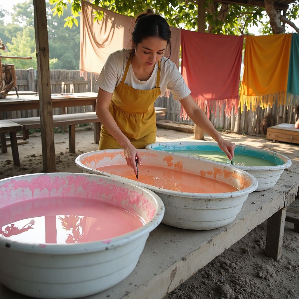 Natural dyeing process at Vintage Thread